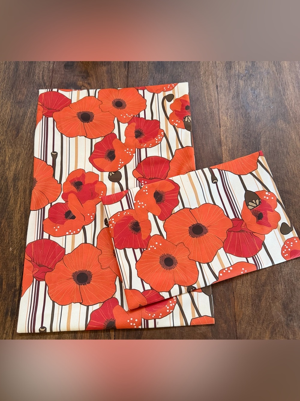 Vibrant Orange Poppy Laundry Bags for Traveling - Hand Crafted